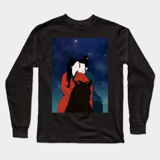 Riding horse Love Like Galaxy illustration Long Sleeve T-Shirt